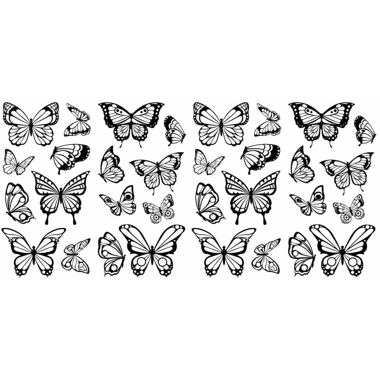 RoomMates Color Your Own Butterflies Peel & Stick Wall Decals